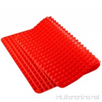Silicone Pyramid Baking Mat  Pastry with Fat Reducing Healthy Cooking Heat-Resistant Non-stick for Oven Grilling BBQ (1  Red) - B06XQ7K47C